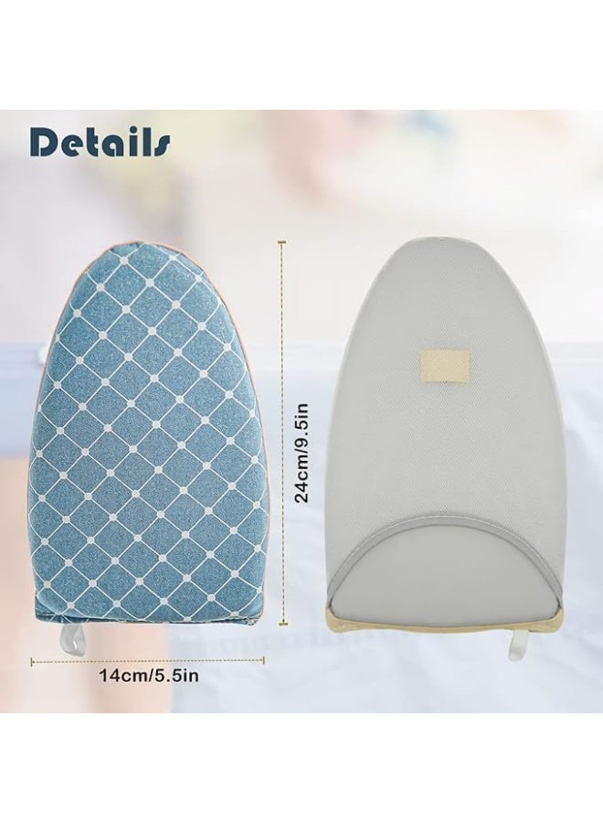 قفاز مكواة بخارية للملابس، مقاوم للحرارة، مزود بحلقة للأصابع، لوح كي محمول باليد، ملحق حماية من البخار لمكواة الملابس، أزرق - Image 4